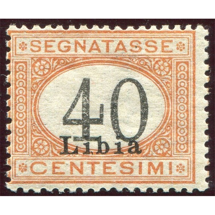 LIBIA 1930 Segnatasse 40c in nero MH*