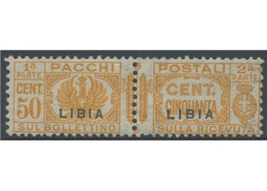 LIBIA 1931 Pacchi postali 50c giallo arancio MH*