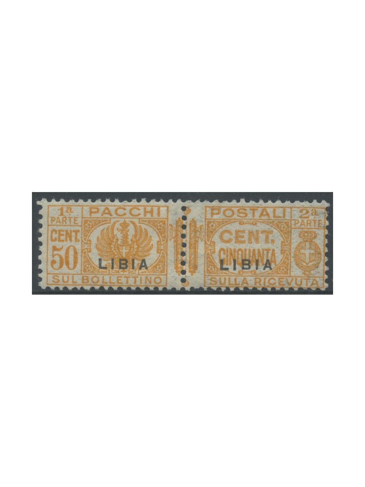 LIBIA 1931 Pacchi postali 50c giallo arancio MH*