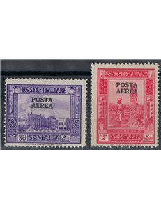 ITALIAN SOMALIA 1936 Pictorial overprint (airmail) 2v MH*