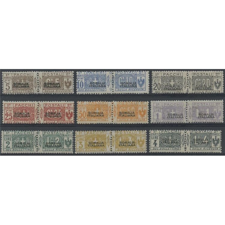 SOMALIA ITALIANA 1917-19 Pacchi postali 9v MH*