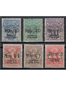 ITALIAN SOMALIA 1924 Postage due money order 6v MH*