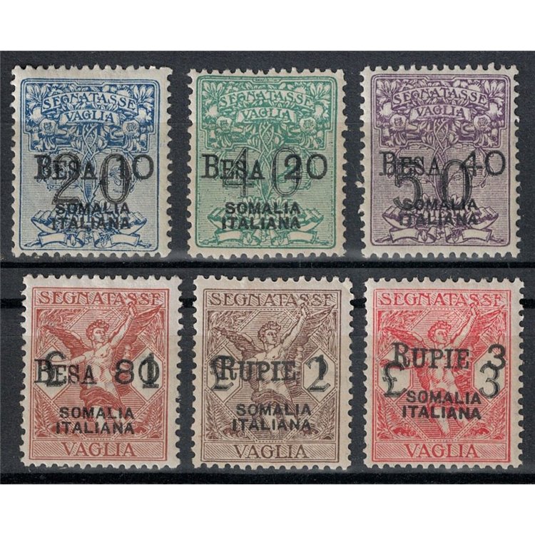 ITALIAN SOMALIA 1924 Postage due money order 6v MH*