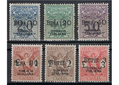 ITALIAN SOMALIA 1924 Postage due money order 6v MH*
