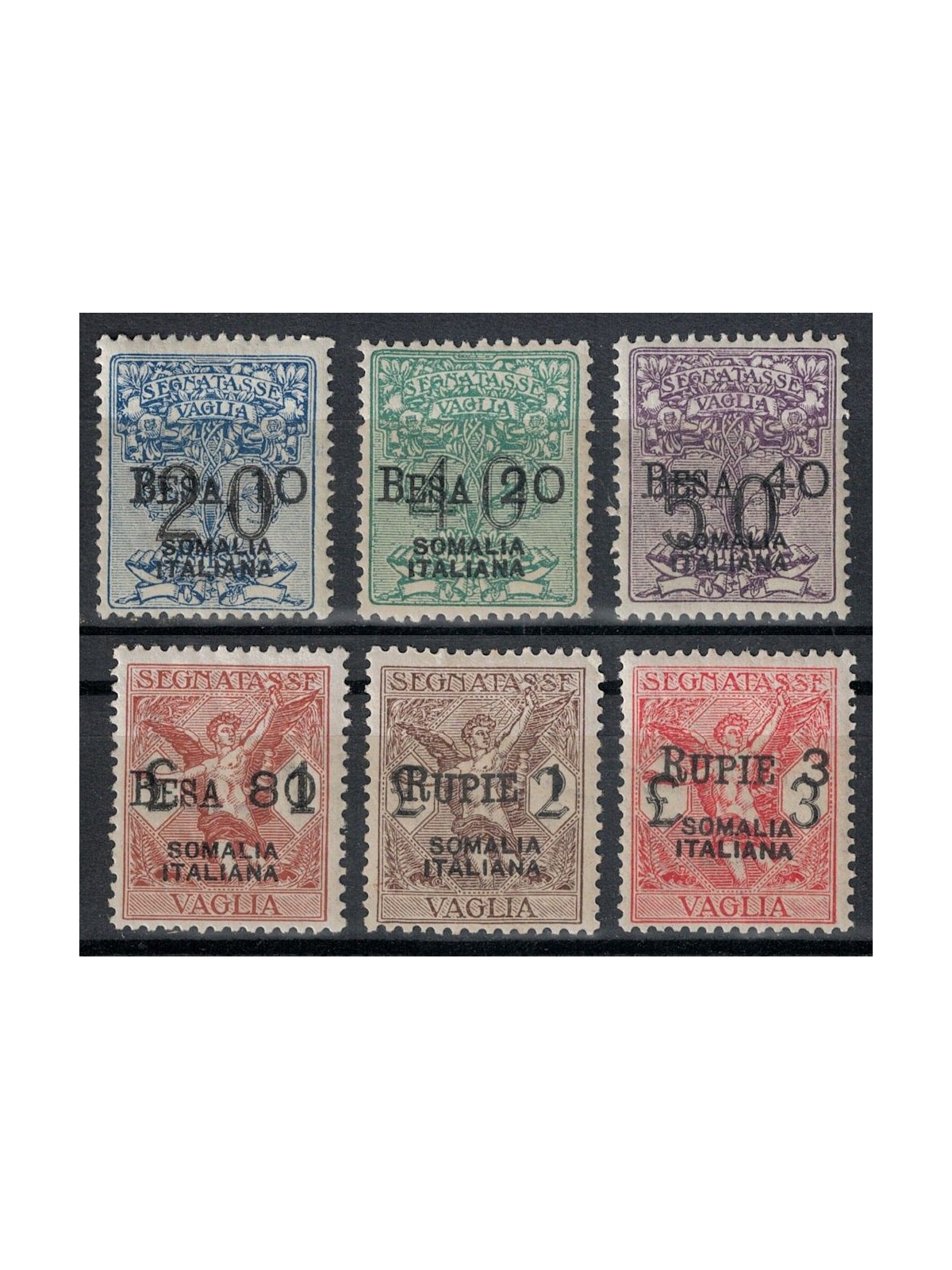 ITALIAN SOMALIA 1924 Postage due money order 6v MH*