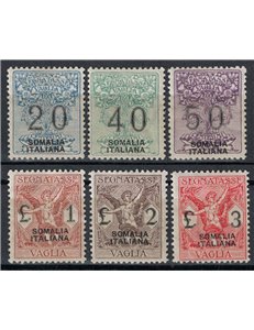 ITALIAN SOMALIA 1926 Postage due money order 6v MH*