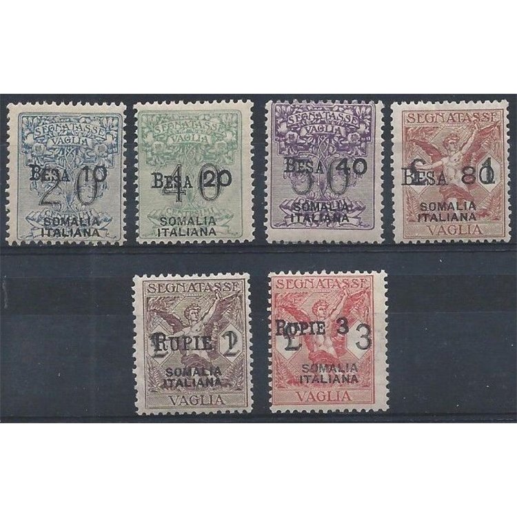 SOMALIA ITALIANA 1926 Segnatasse vaglia 6v MH*