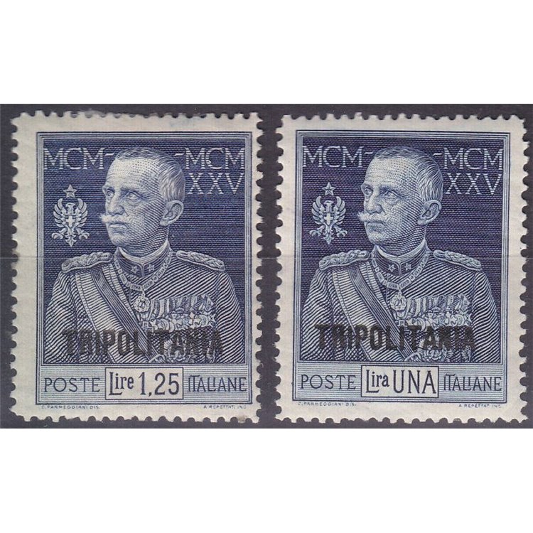 TRIPOLITANIA 1925-26 Jubilee of the King dent. 13½ 2v MH*