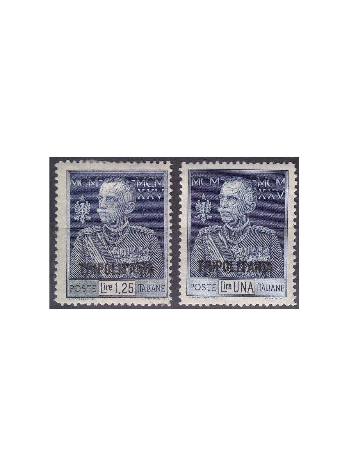 TRIPOLITANIA 1925-26 Jubilee of the King dent. 13½ 2v MH*