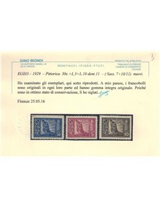 EGEO 1929 Serie Pittorica 9v MNH** ©