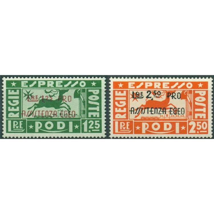 AEGEAN 1943 Pro Aegean Assistance, express 2v MH*