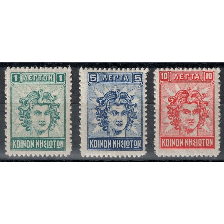AEGEAN 1912 The Colossus of Rhodes 3v MH*