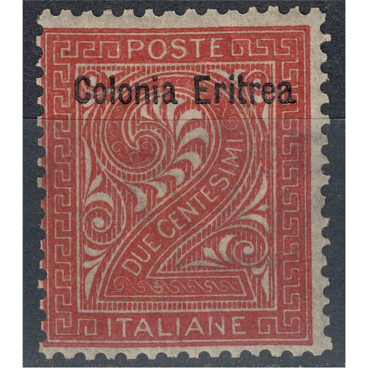 ERITREA 1893 2c bruno rosso MH*