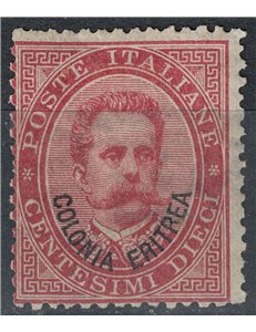 ERITREA 1893 10c carmine MH*