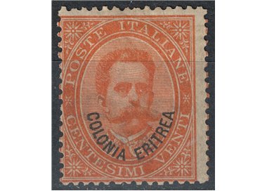 ERITREA 1893 20c arancio MH*
