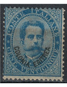ERITREA 1893 25c azzurro MH*
