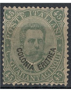 ERITREA 1893 45c verde grigio MH*
