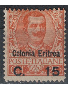ERITREA 1905 Floral 15c on 20c MH*