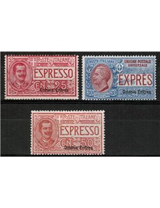 ERITREA 1907-21 Espressi 3v MH*