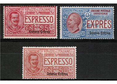 ERITREA 1907-21 Express trains 3v MH*