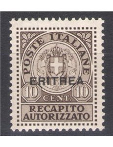 ERITREA 1939 Authorized delivery MH*