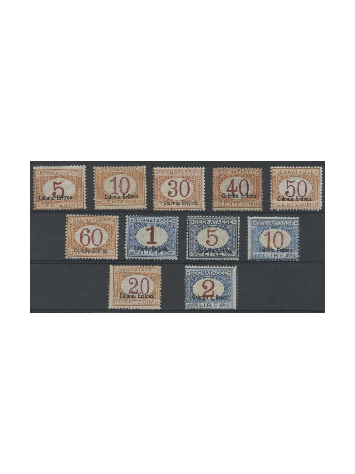 ERITREA 1920-26 Postage Due 11v MH* ©