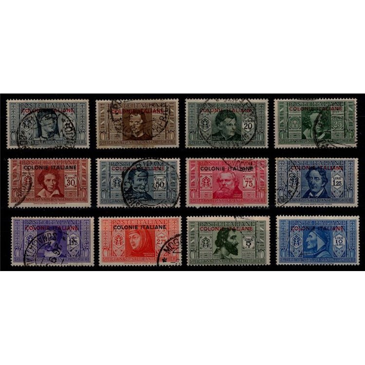 COLONIE GENERAL ISSUES 1932 Dante Alighieri 12v us