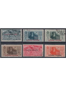 COLONIES GENERAL ISSUES 1932 Dante Alighieri (airmail) 6v us