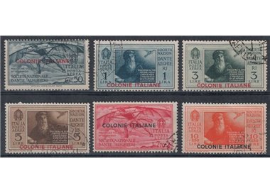 COLONIE EMISSIONI GENERALI 1932 Dante Alighieri (posta aerea) 6v us