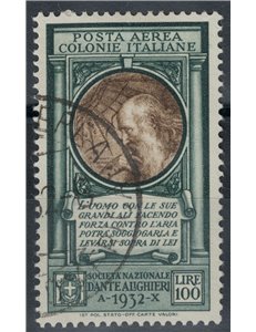COLONIE GENERAL ISSUES 1932 Dante Alighieri £100 us