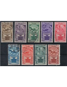 COLONIE EMISSIONI GENERALI 1933 Occupazione Eritrea 9v us