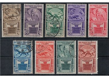 COLONIE EMISSIONI GENERALI 1933 Occupazione Eritrea 9v us