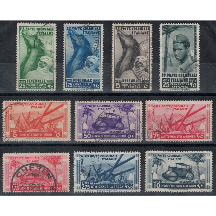 COLONIE EMISSIONI GENERALI 1933 Marcia su Roma 10v us