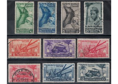 COLONIE EMISSIONI GENERALI 1933 Marcia su Roma 10v us
