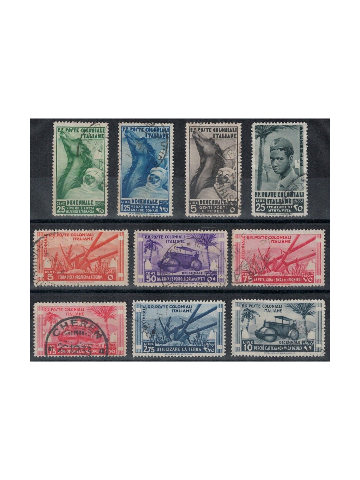 COLONIE EMISSIONI GENERALI 1933 Marcia su Roma 10v us