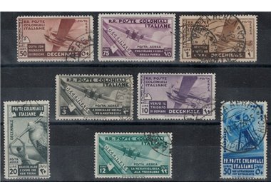 COLONIES GENERAL ISSUES 1933 March on Rome (airmail) 8v us