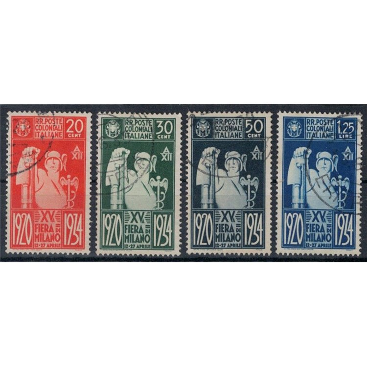 COLONIE GENERAL ISSUES 1934 Milan Fair 4v us