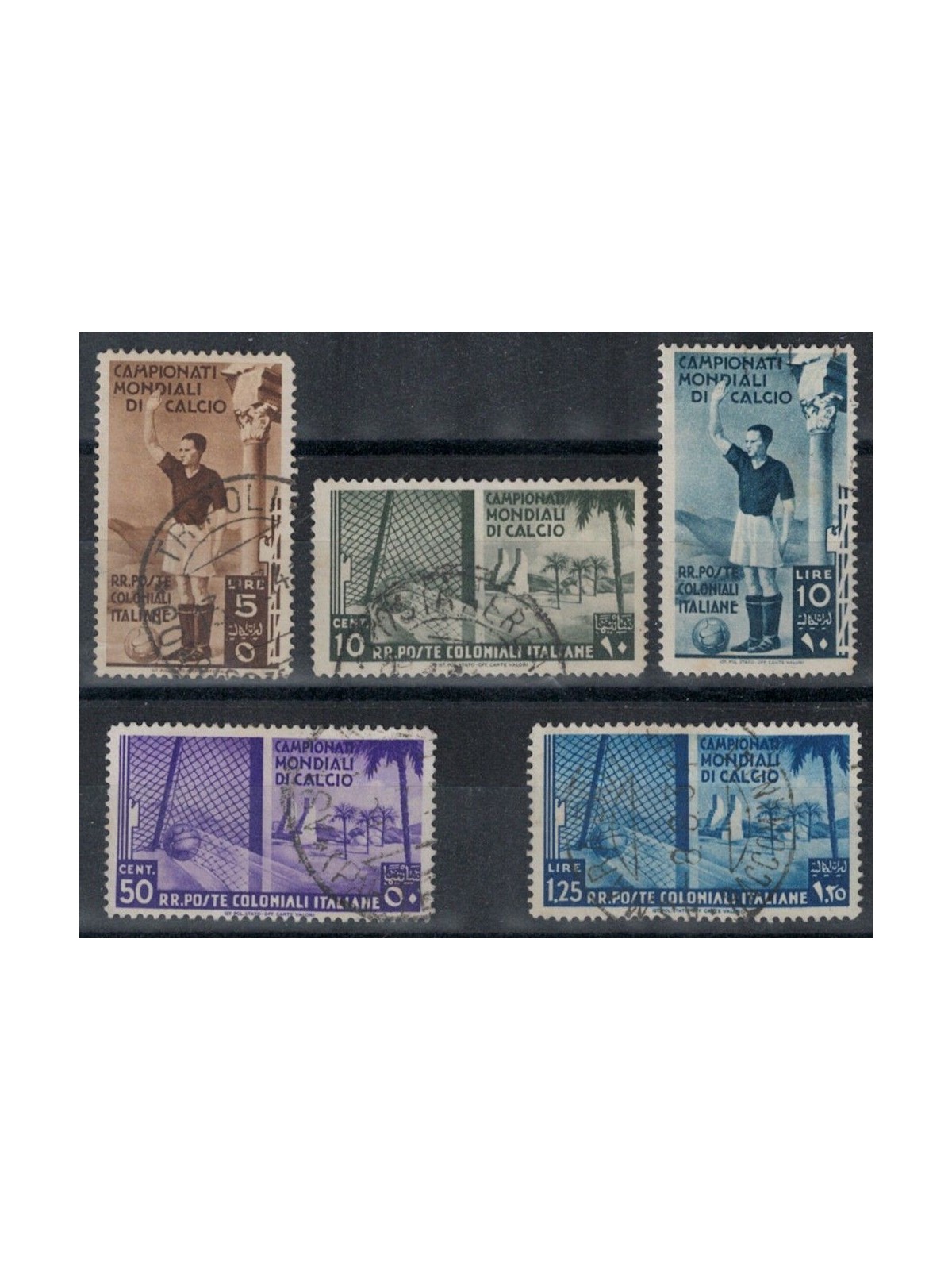 COLONIE EMISSIONI GENERALI 1934 Campionati di calcio 5v us