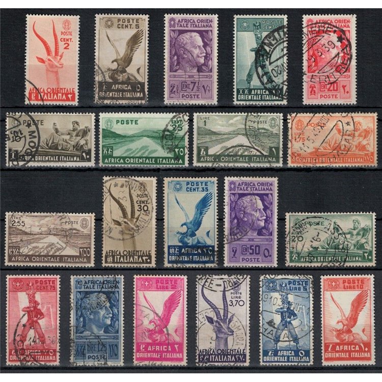 ITALIAN EAST AFRICA 1938 Pictorial Series 20v us