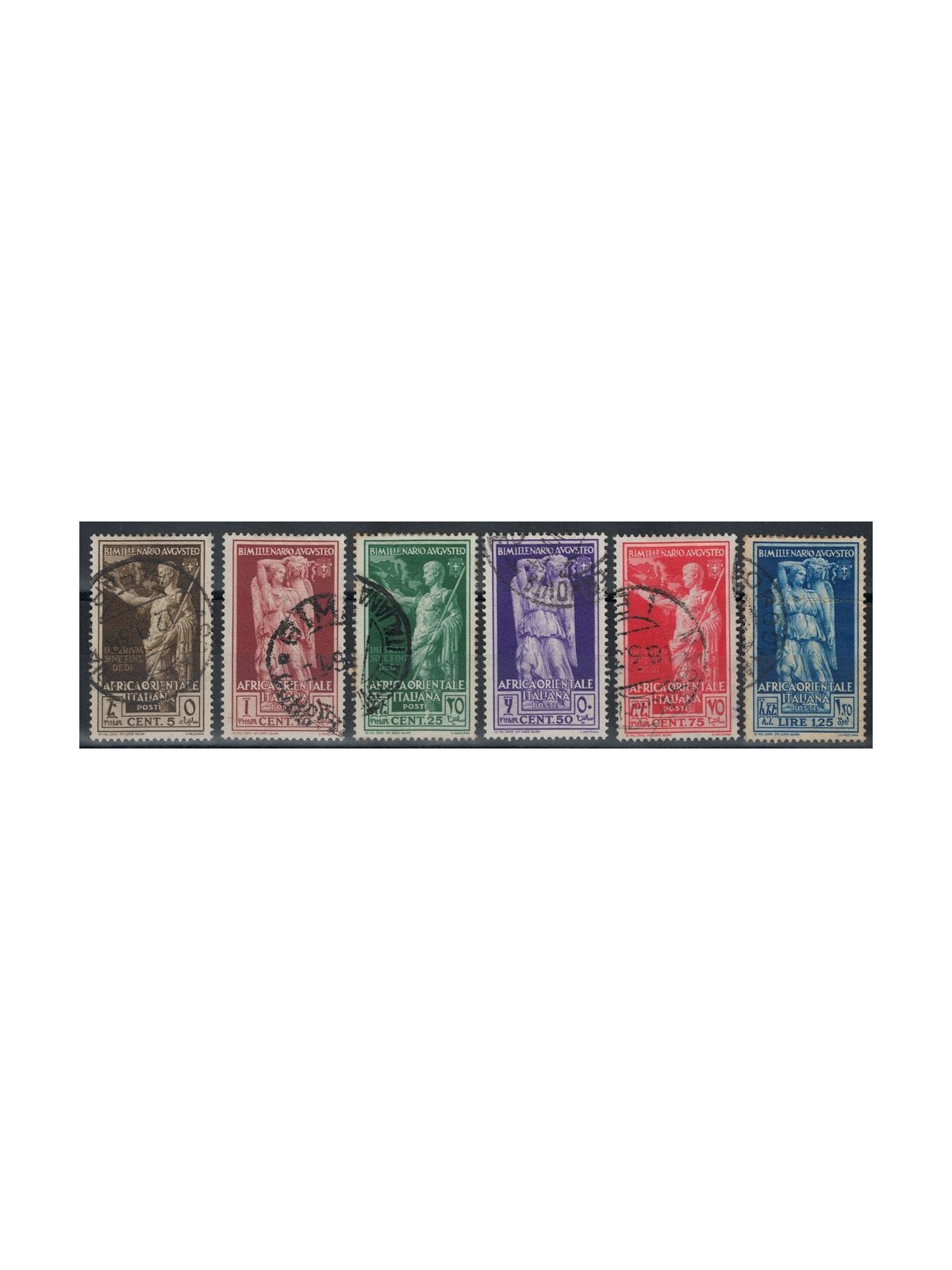 AFRICA ORIENTALE ITALIANA 1938 Bimillenario Augusto 6v us