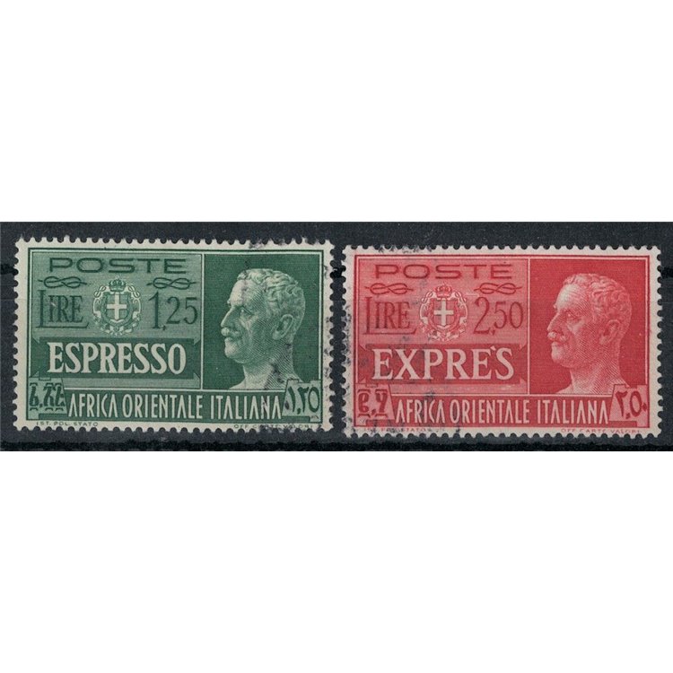 ITALIAN EAST AFRICA 1938 Express 2v us