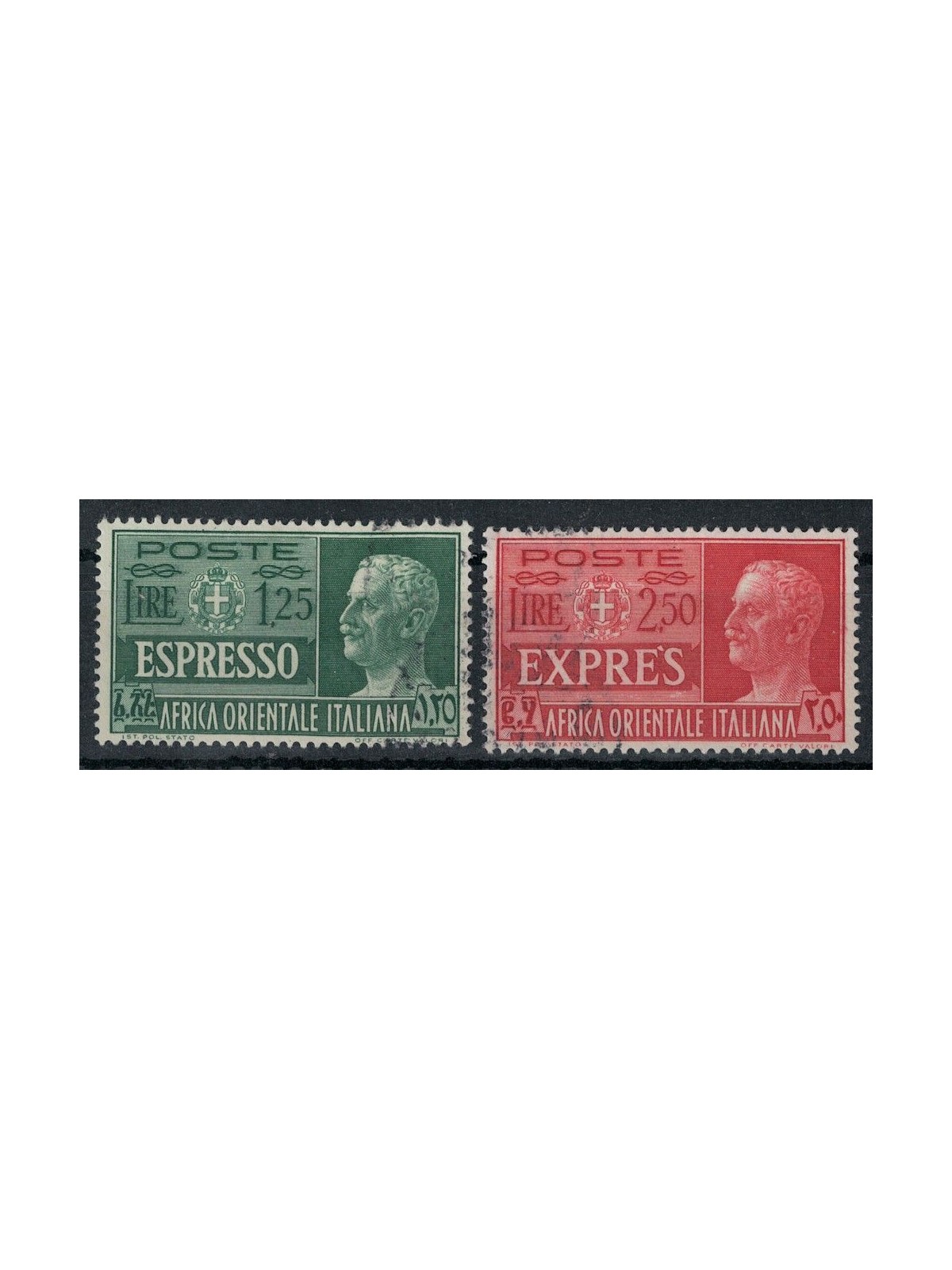 ITALIAN EAST AFRICA 1938 Express 2v us