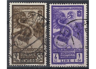 AFRICA ORIENTALE ITALIANA 1938 Bimillenario Augusto (posta aerea) 2v us