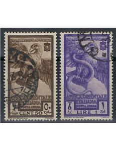 AFRICA ORIENTALE ITALIANA 1938 Bimillenario Augusto (posta aerea) 2v us