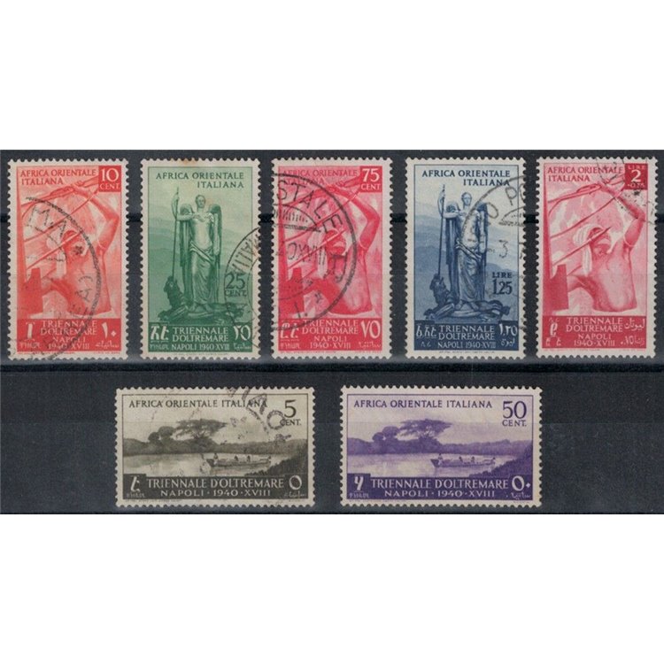 ITALIAN EAST AFRICA 1940 Overseas Triennial 7v us