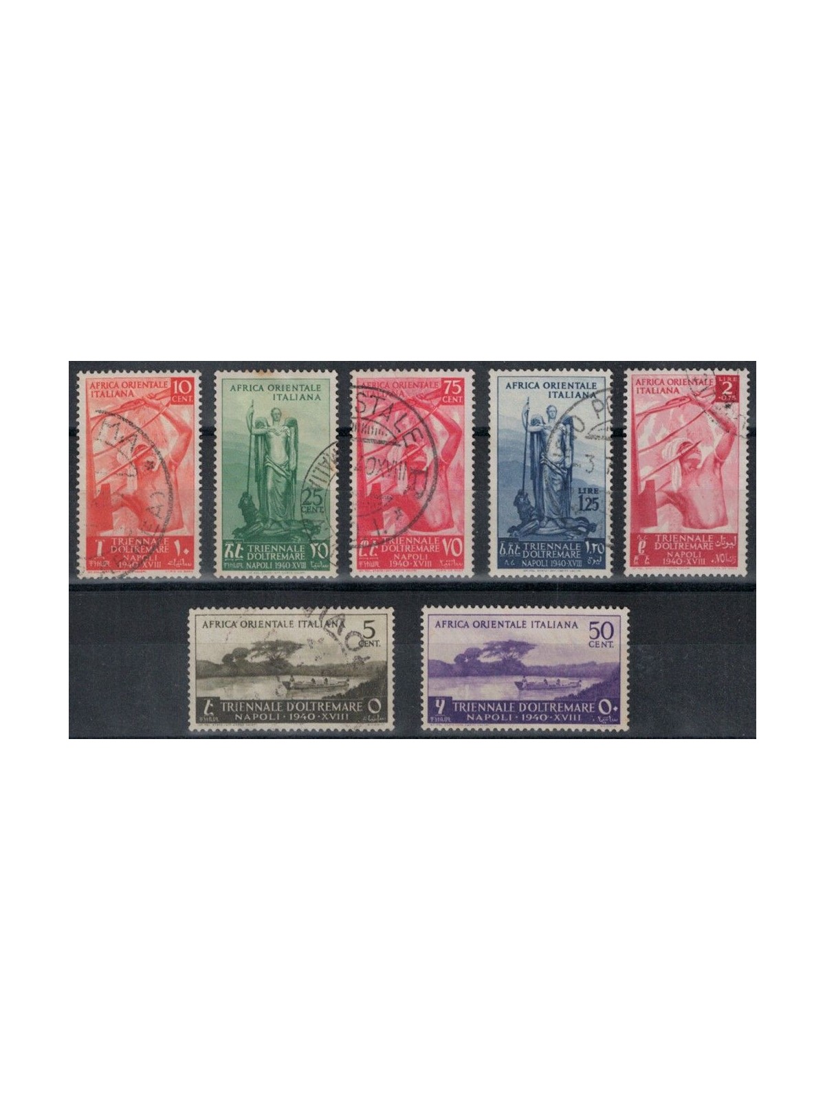 AFRICA ORIENTALE ITALIANA 1940 Triennale d'oltremare 7v us