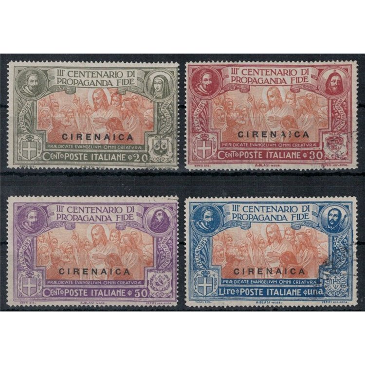 CIRENAICA 1923 Propaganda Fide 4v us