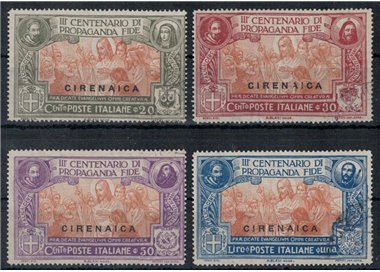 CIRENAICA 1923 Propaganda Fide 4v us