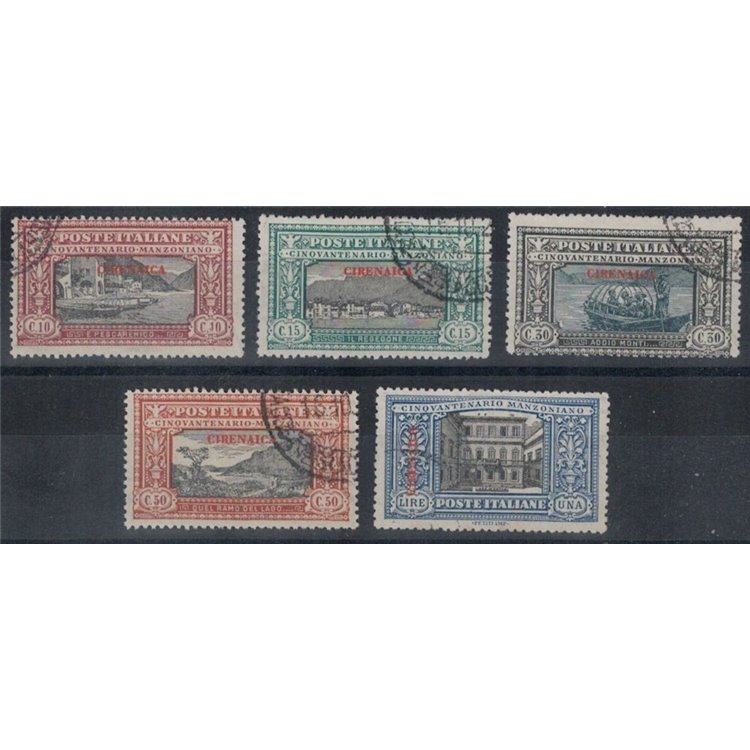 CIRENAICA 1924 Alessandro Manzoni 5v us