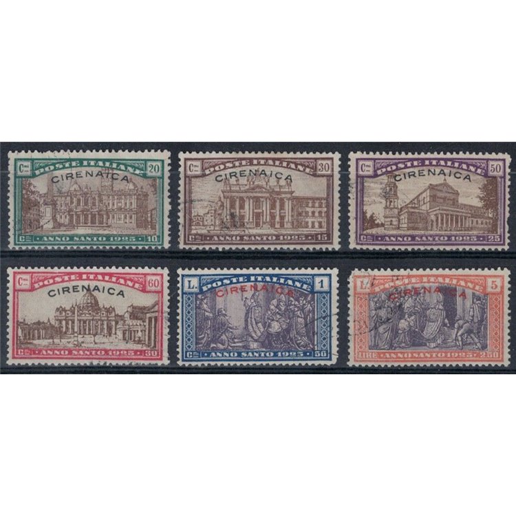CIRENAICA 1925 Anno Santo 6v us